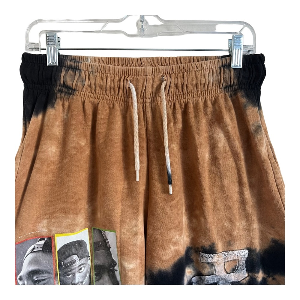 Poetic Justice Mens Tupac Hip Hop Print Tie Dye Joggers Sweat Pant Size M - Picture 9 of 11